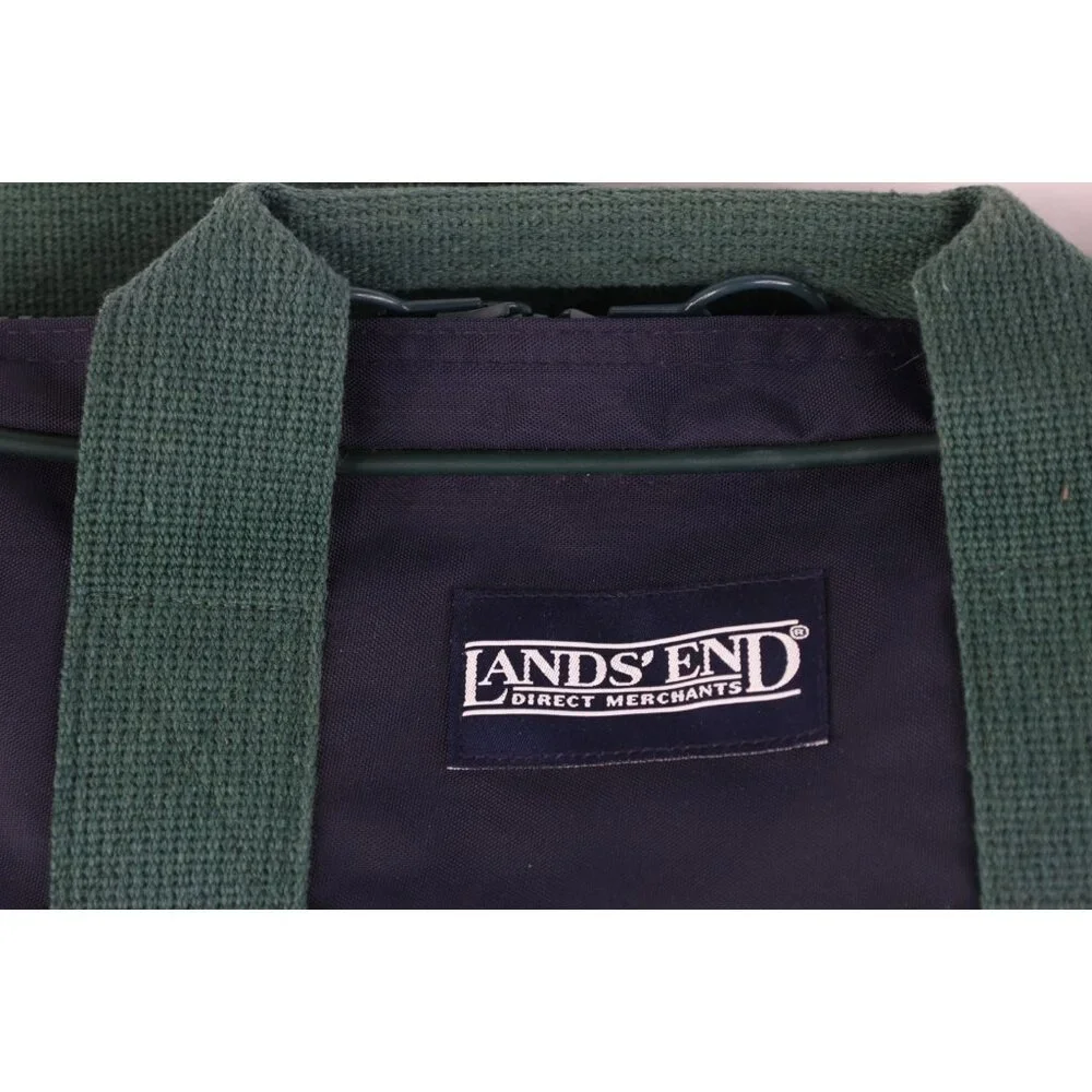 Vtg 90s Lands End x Ball Jar Canning Spell Out Handle Briefcase Crossbody Bag US